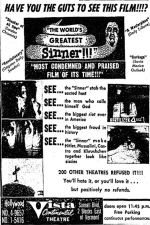 The Worlds Greatest Sinner (1962)